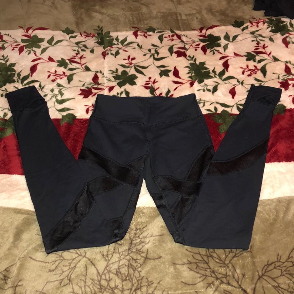 lululemon athletica Black Mesh-Panel Leggings